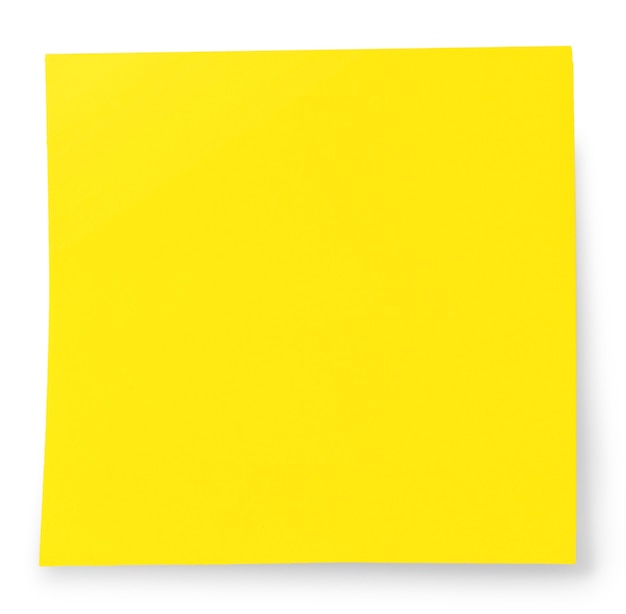 Sticky note isolated on White