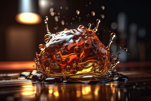 Stiff liquid molten objects AI generated