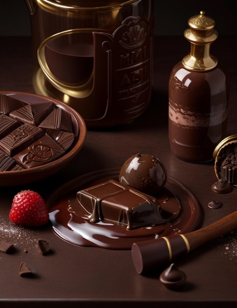 still life of chocolate wallpaper