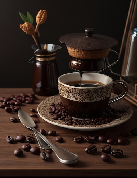 still life of coffee wallpaper