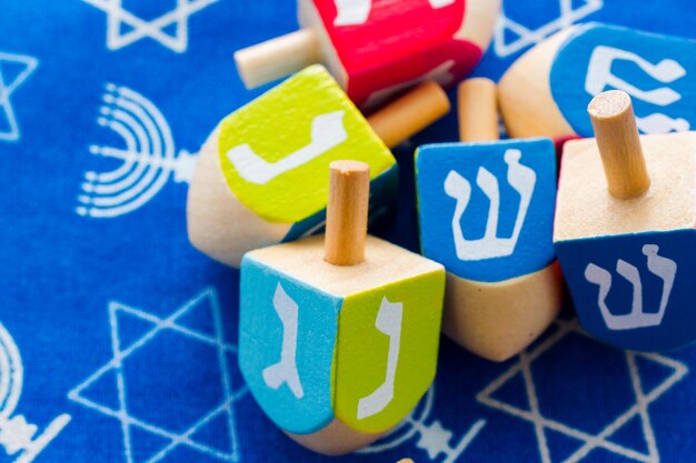 A still life composed of elements of the Jewish Chanukah/Hanukkah festival.