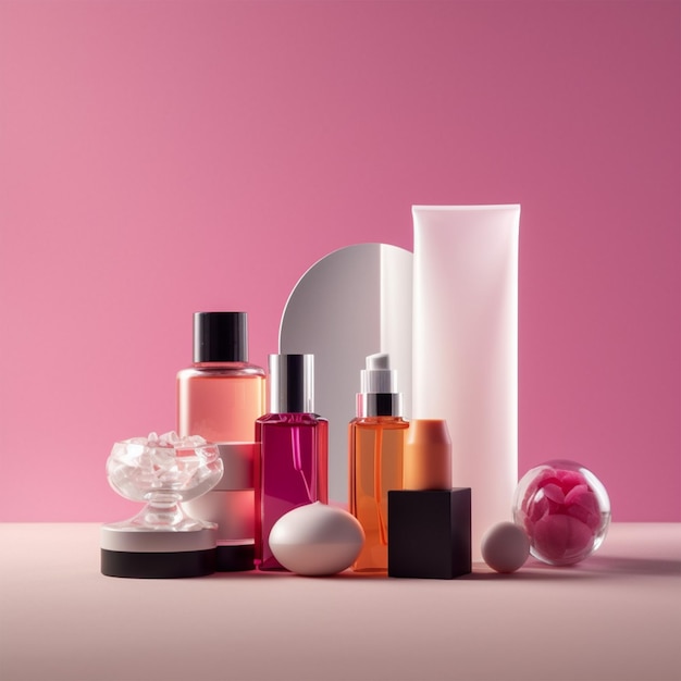 Still Life of Cosmetic Products