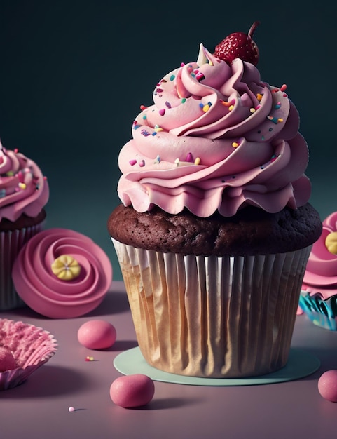 still life of cupcake wallpaper