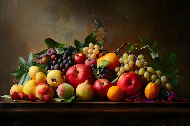 Still Life Fruit Creative Poster Cover Banner Wallpaper Background Design Art