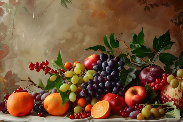 Still Life Fruit Creative Poster Cover Banner Wallpaper Background Design Art