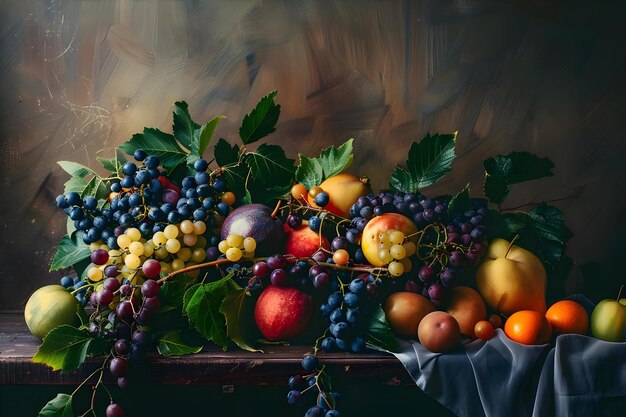 Still Life Fruit Creative Poster Cover Banner Wallpaper Background Design Art