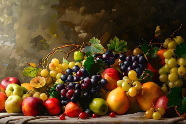 Still Life Fruit Creative Poster Cover Banner Wallpaper Background Design Art