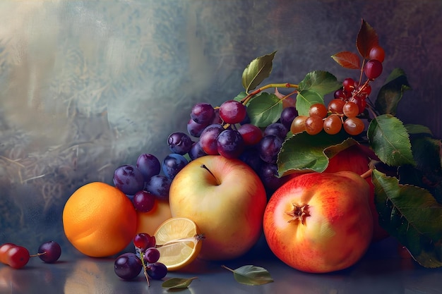 Still Life Fruit Creative Poster Cover Banner Wallpaper Background Design Art