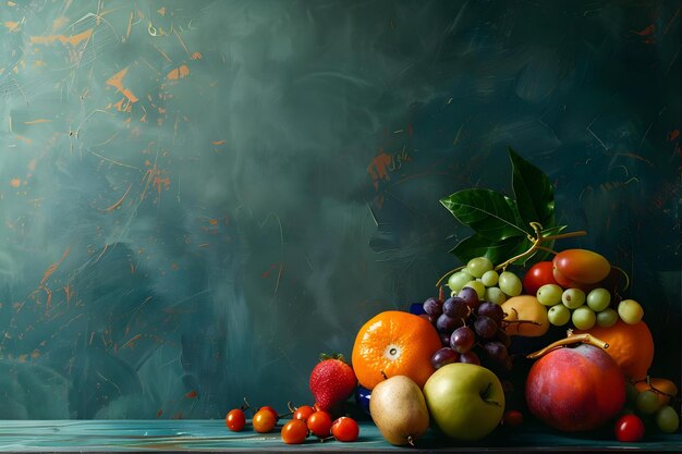 Still Life Fruit Creative Poster Cover Banner Wallpaper Background Design Art