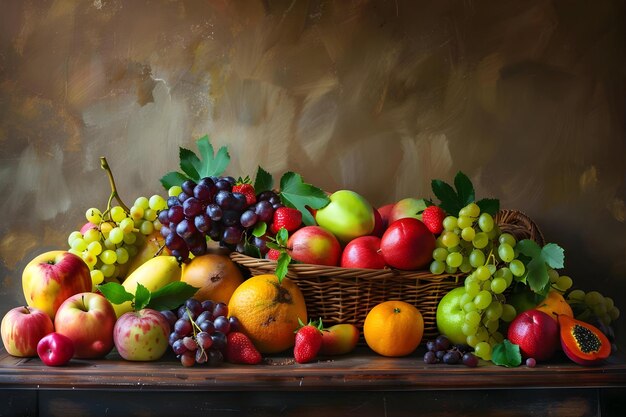 Still Life Fruit Creative Poster Cover Banner Wallpaper Background Design Art