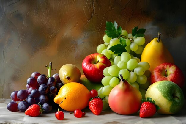 Still Life Fruit Creative Poster Cover Banner Wallpaper Background Design Art