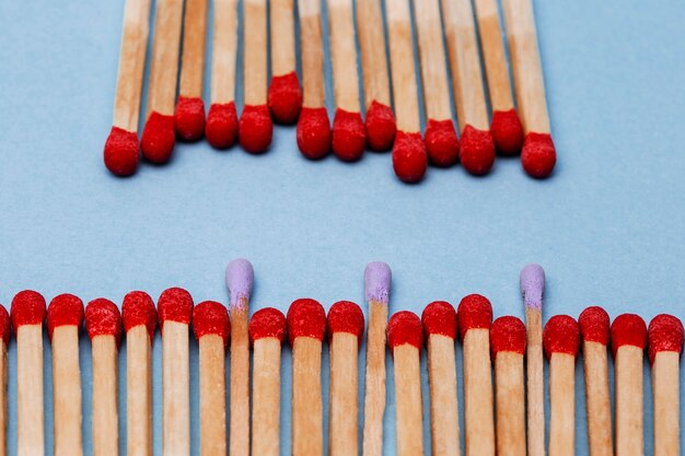 Photo still life of matches out of the box