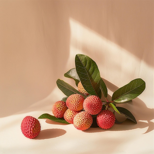 Photo still life photography small bunch of lychees