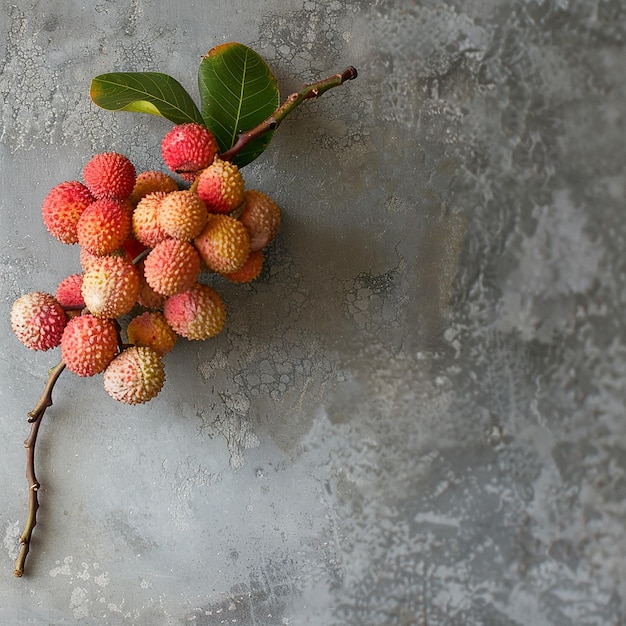 Photo still life photography small bunch of lychees