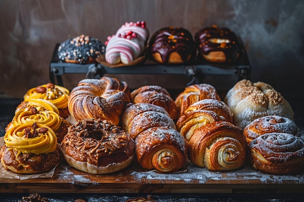 Still life of various type of babka