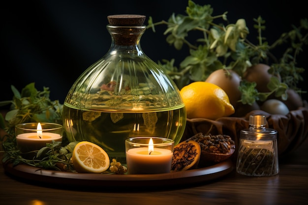 Still life with an aroma diffuser for moisturizing the air