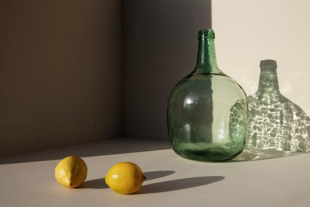 Still life with modern vases soft aesthetics