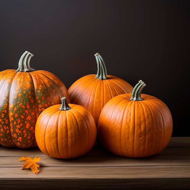 Still life with pumpkins Halloween background