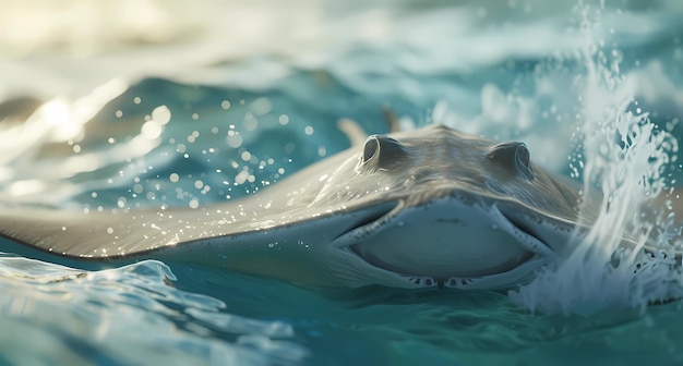 a stingray in the ocean