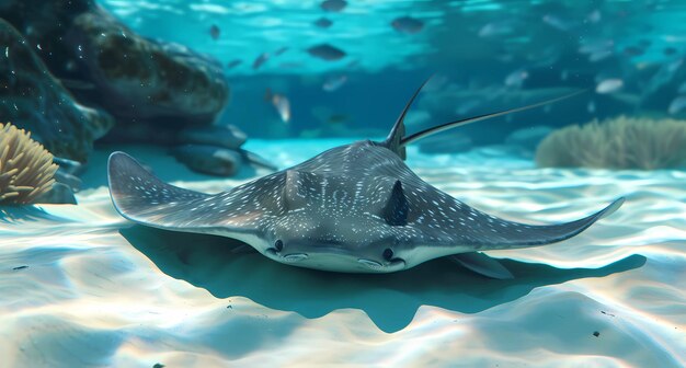 a stingray in the ocean