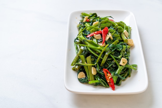 Stir-Fried Chinese Morning Glory or Water Spinach