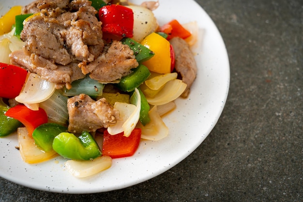 Stir Fried Pork with Black Pepper