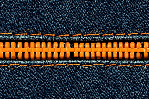 Photo stitched zipper on a pair of jeans