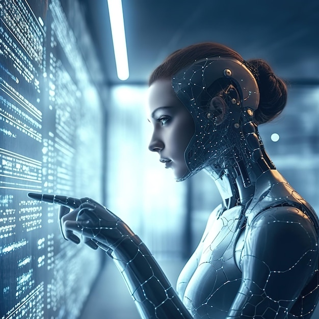 Stock image of a ai technology plan Generative AI