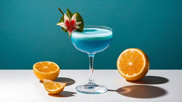 Stock image of Blue Hawaiian cocktail over white background Find more cocktail and prepared drinks images on my portfolio