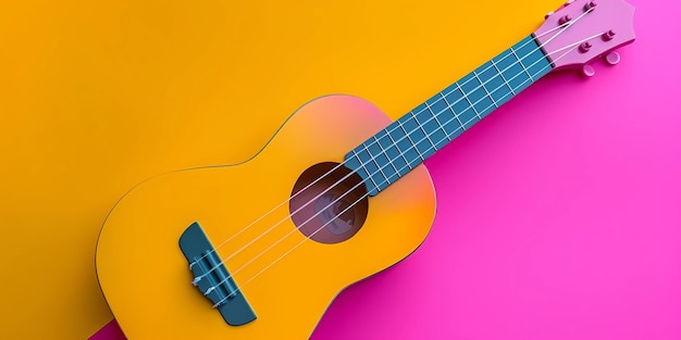 stock image of a guitar on a simple isolated background and an image