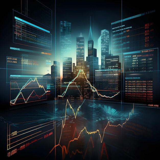 Stock market concept background