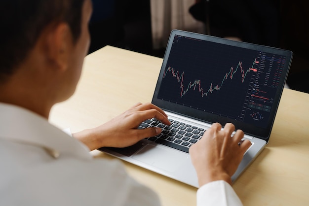 Stock market data chart analysis by ingenious computer software