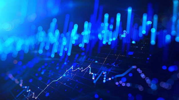 Stock Market Dynamics Displayed on Digital Interface