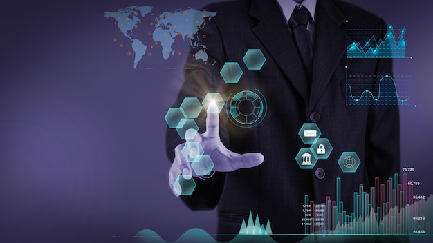 Stock market or forex trading graph and candlestick chart suitable for financial investment concept.