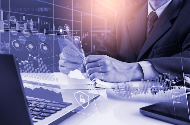 Stock market or forex trading graph and candlestick chart suitable for financial investment concept.