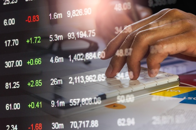 Stock market or forex trading graph and candlestick chart suitable for financial investment concept