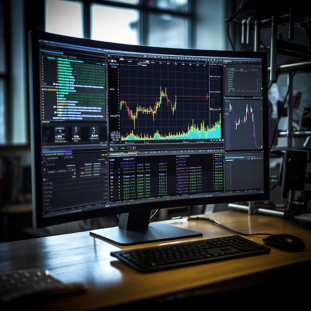 Stock market or forex trading graph and candlestick chart suitable for financial investment concept