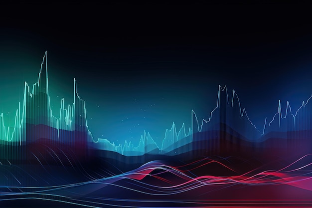 Stock market or forex trading graph chart suitable for financial investment finance background