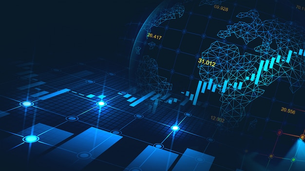 Stock market or forex trading graph in graphic concept