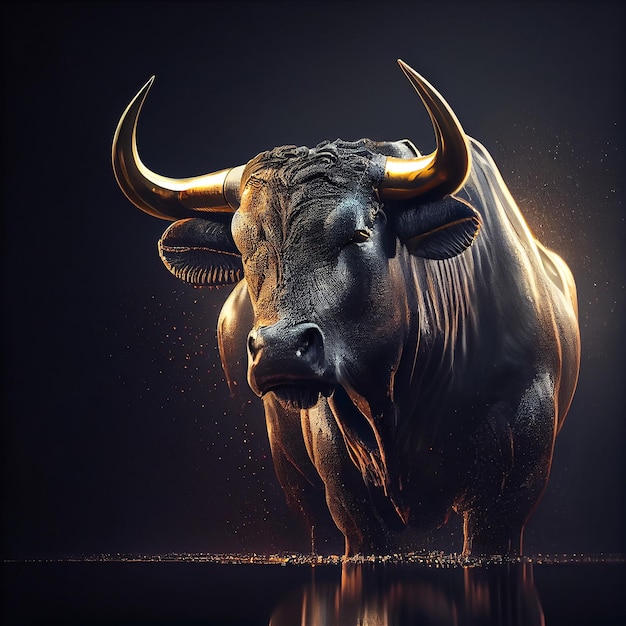 Stock market gold bull market trading conceptgenerative ai