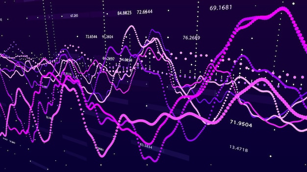 Photo stock market graph big data visualization investment graph concept 3d rendering