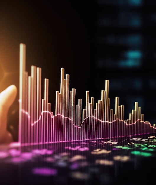 Stock market graphs Investment finance chart stock market