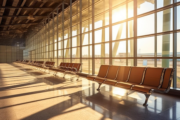 stock photo of empty Airlines Airports photography Generated AI