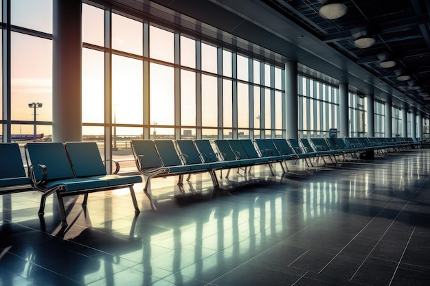 stock photo of empty Airlines Airports photography Generated AI