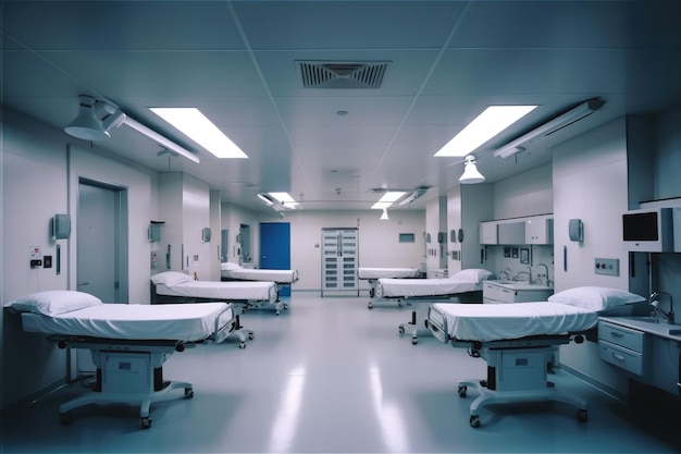 stock photo of inside emergency room unit in hospital Generative AI