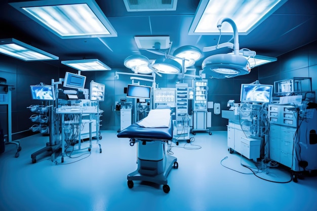 stock photo of inside operating room in hospital Generative AI