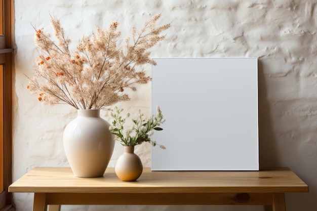 Stock Photo of a Kitchen with blank frame for a mockup