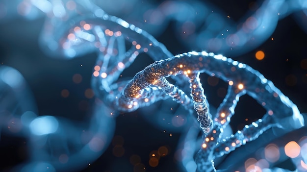 A stock photo showcasing DNA molecules against a beautiful backdrop for designing purposes