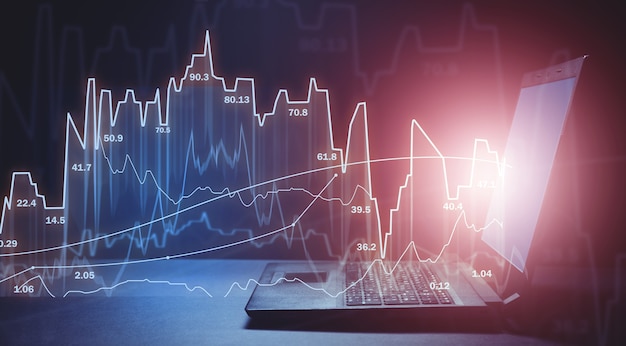 Stock trading. Financial stock market