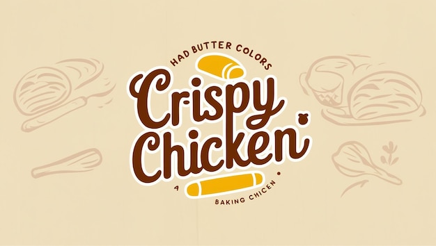 Photo stock vector hot crispy fried chicken logo template